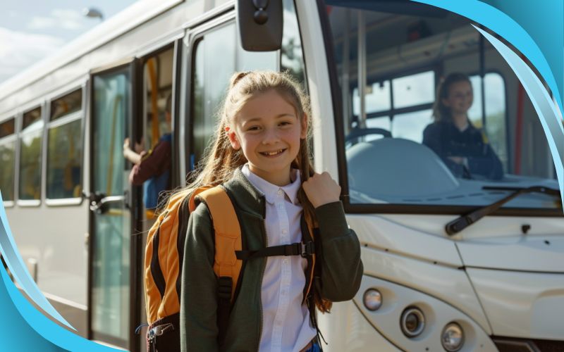 Coach hire for school excursions, highlighting safety features, bus hire for school trips, May 2024, Australia